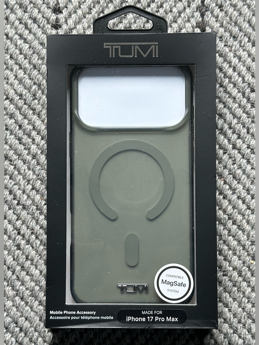 TUMI iPhone 17 Pro Max MagSafe-Compatible Phone Case - Clear Gray - New In Box
